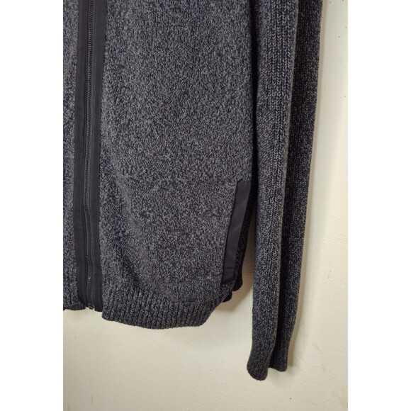 Daniel Hechter Paris Sweater Mens XXL Cardigan Front Zipper Black Gray Pockets - Picture 4 of 8
